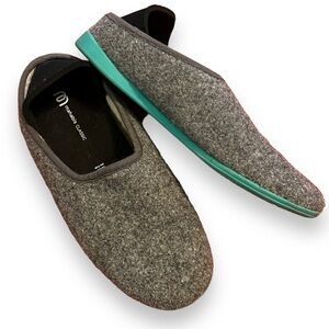 Mahabis Slippers Gray Felt upper Wool lining Size EU39/US8
